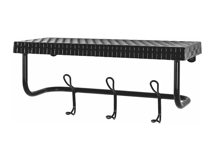 Perchero de pared de diseño tradicional romano negro