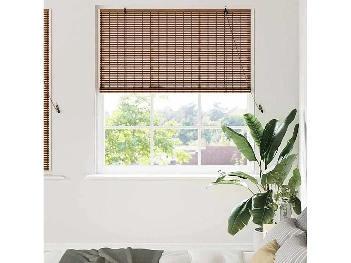 Persianas y opacas marrones 150 x 160 cm Bambú