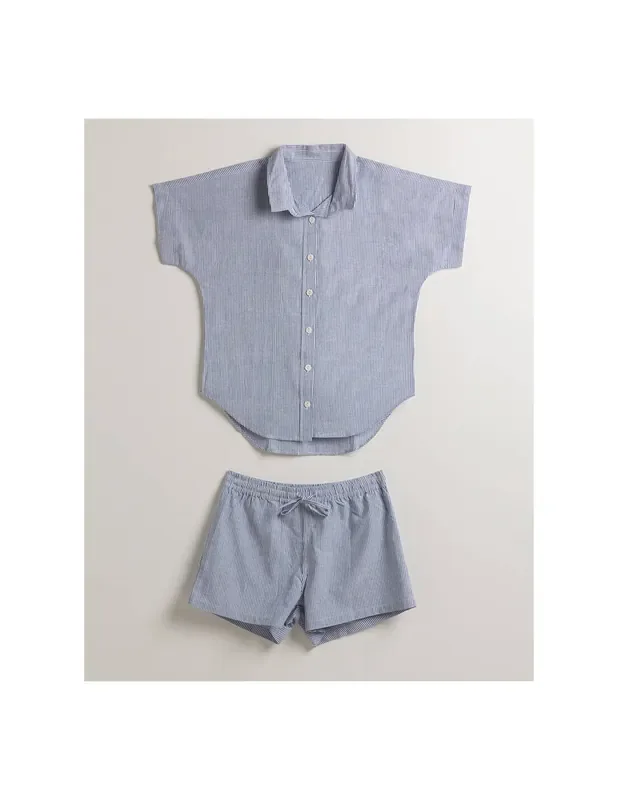 Pijama mujer Leire rayas azules