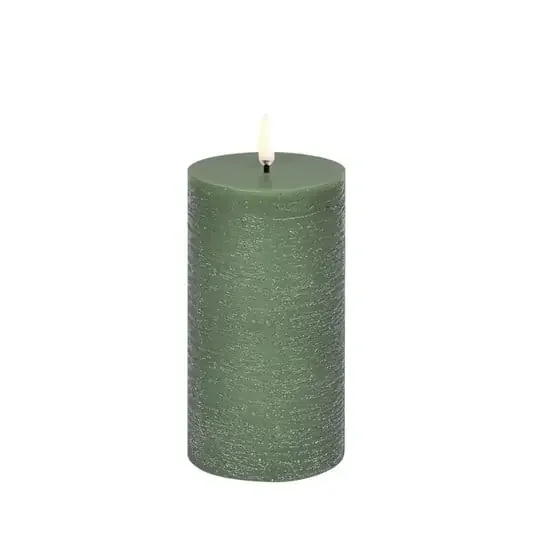 Pilar LED 7,8×15,2 cm Olive Verde/Rustic – Uyuni Lighting