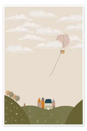 Pink Hot Air Balloon de Menina Lisboa 1x