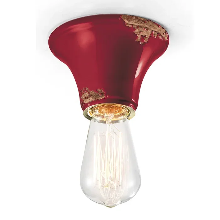 Plafón vintage C132 rojo vino
