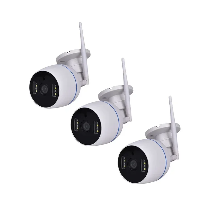 Prios Cámara exterior Smart WLAN Evaria, Tuya, visión nocturna, 3 unidades
