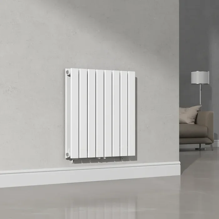 Radiador de panel Nore de Diseño doble capa plano acero 60×60 cm – Blanco [neu.haus]