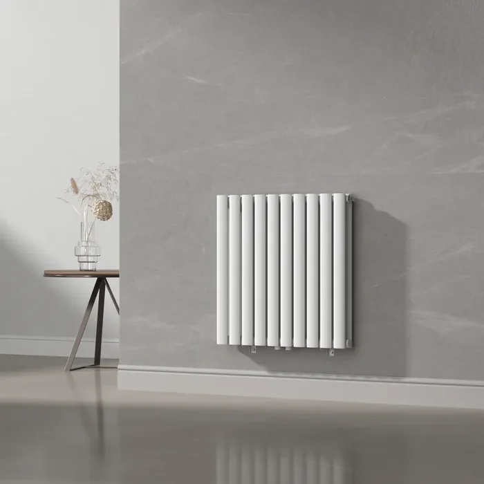 Radiador de panel Nore de Diseño doble capa tubular acero 60×60 cm – Blanco [neu.haus]