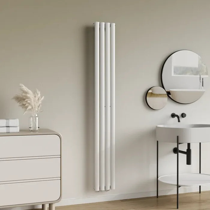 Radiador de panel Nore de Diseño monocapa tubular acero 180×24 cm – Blanco [neu.haus]