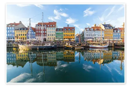 Reflexiones a lo largo del Nyhavn en Copenhague de Mike Clegg Photography