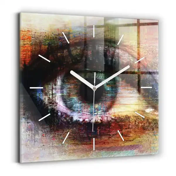 Reloj cuadrado Arte callejero Ojo