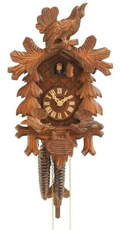 Reloj cucúPájaros que se balancea, nido
