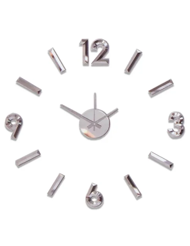 Reloj Pared Adhesivo Goma Eva Dorado