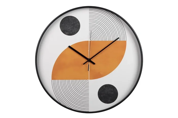 RELOJ PARED METAL NEGRO 60×4,5×60 CM