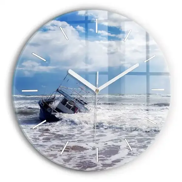 Reloj redondo pared Embarcación hundida
