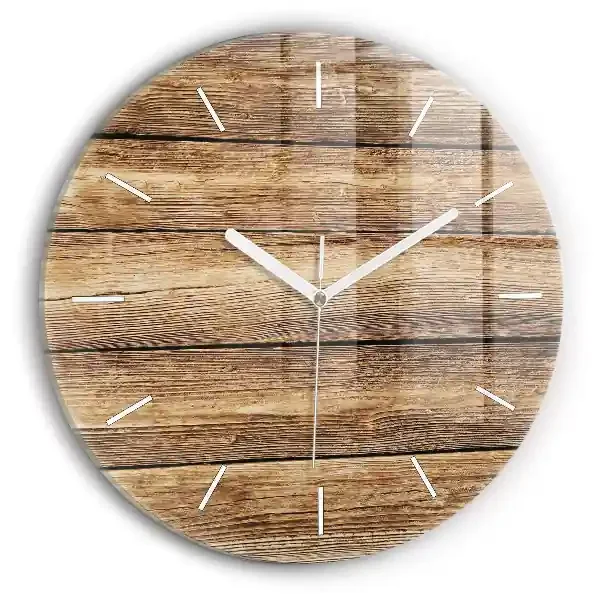 Reloj redondo pared Tablas de madera