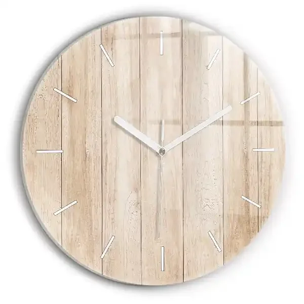 Reloj redondo pared Textura de madera