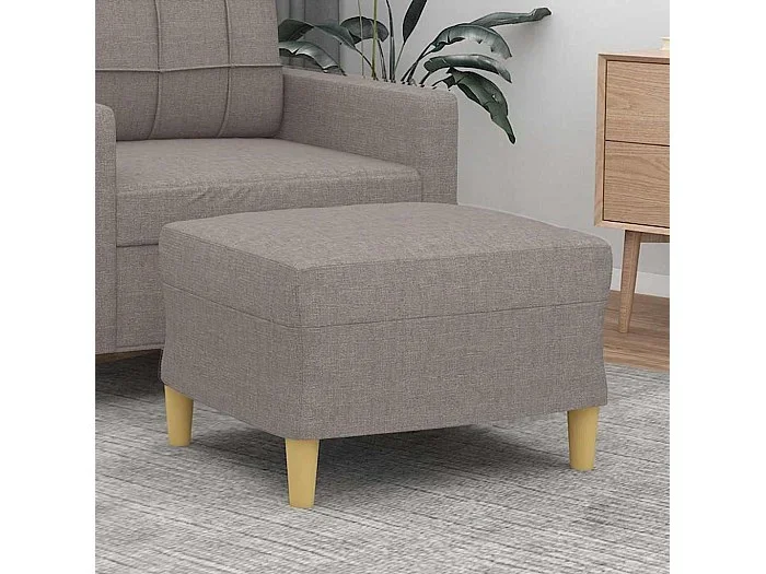 Reposapiés Taupe 60x50x41 cm Tela