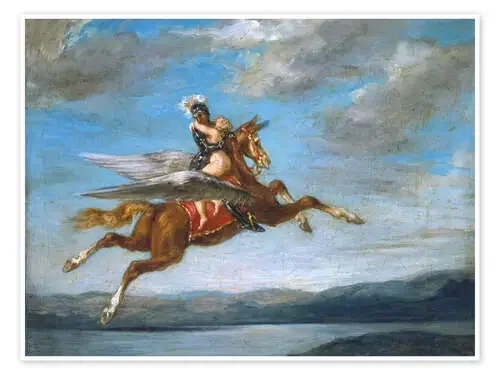 Roger y Angélique de Eugene Delacroix ARTOTHEK