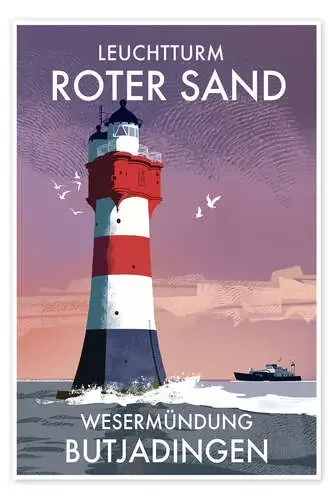 Roter Sand Lighthouse, North Sea, Germany de Roger O’Reilly