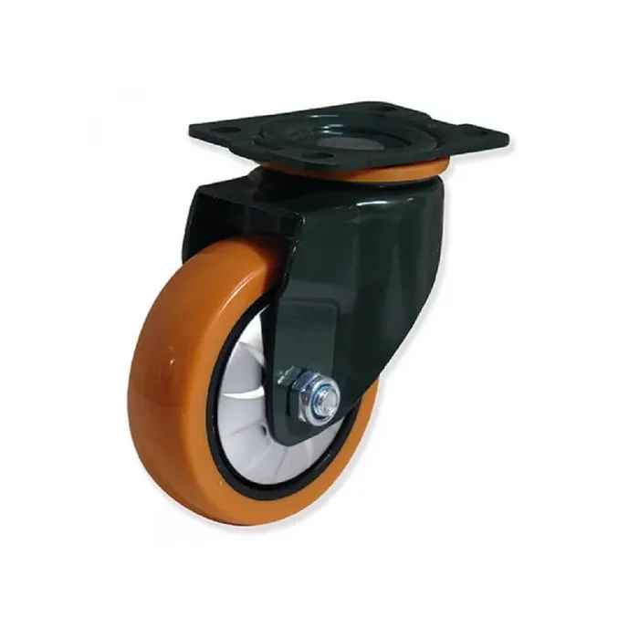 RUEDA GIRATORIA PLACA PU 75mm