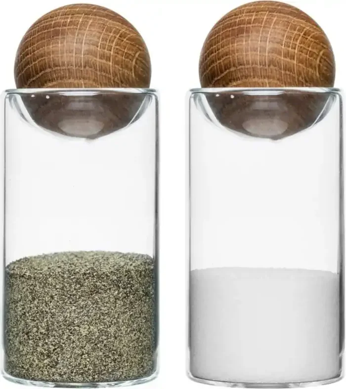 sagaform Set de Salero y Pimentero Oval Oak