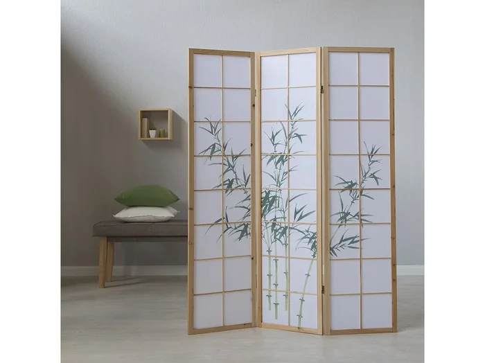 Separador de ambiente 132x2x175 cm Blanco natural Shoji