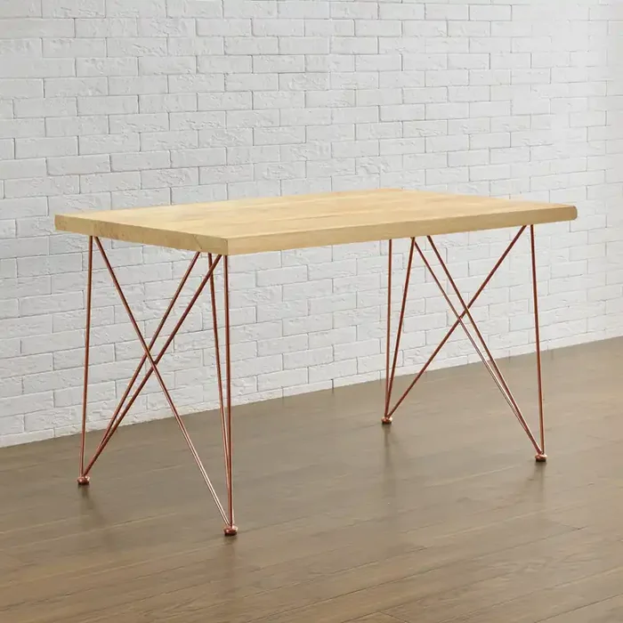 Set de 2x patas de mesa DIY Protectores incluidas acero 62 x 22 x 72 cm Cobre [en.casa]