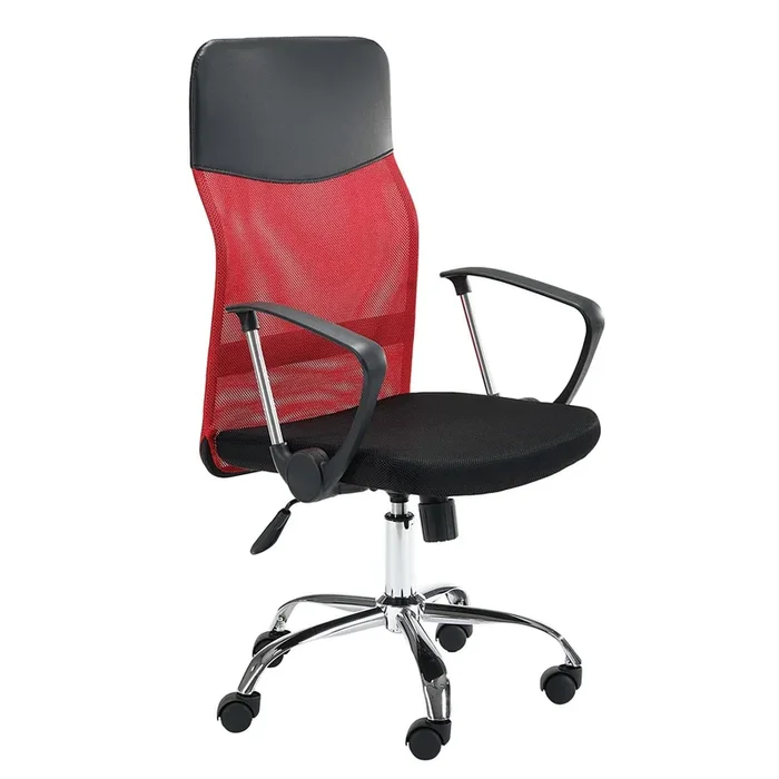 Silla de trabajo OCF7 de material Rojo