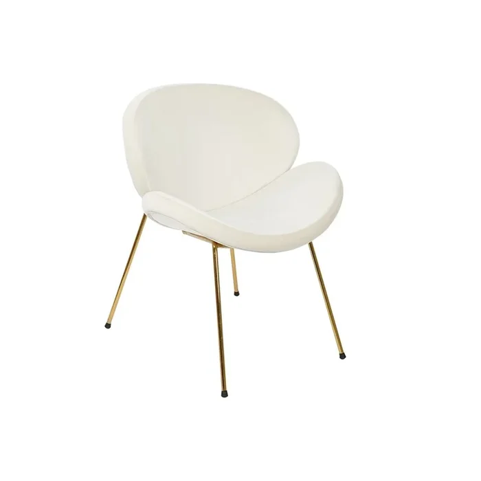 Silla DKD Home Decor Blanco Dorado 63 x 57 x 73 cm