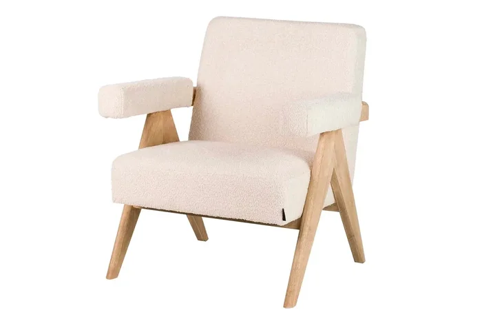 SILLON BOUCLE BLANCO 74x76x85 CM