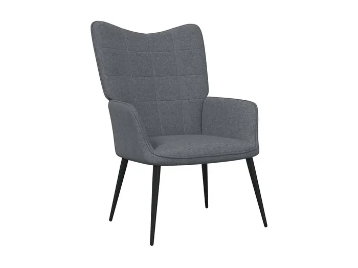 Sillón de relajación Tela gris oscuro