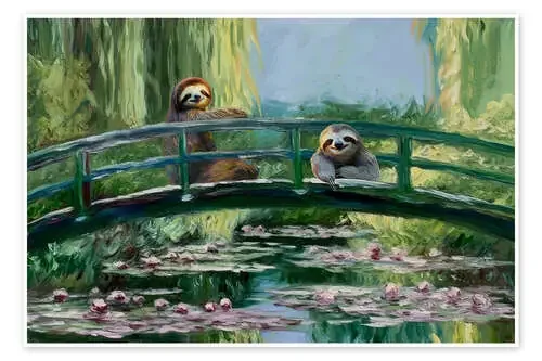 Sloths on Japanese Bridge de Pineapple Licensing