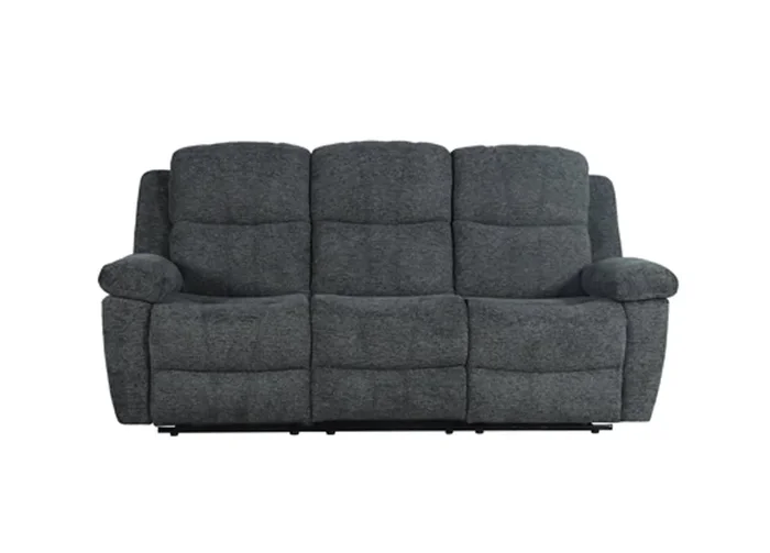 Sofá ALYSA 2 plazas relax manual gris oscuro