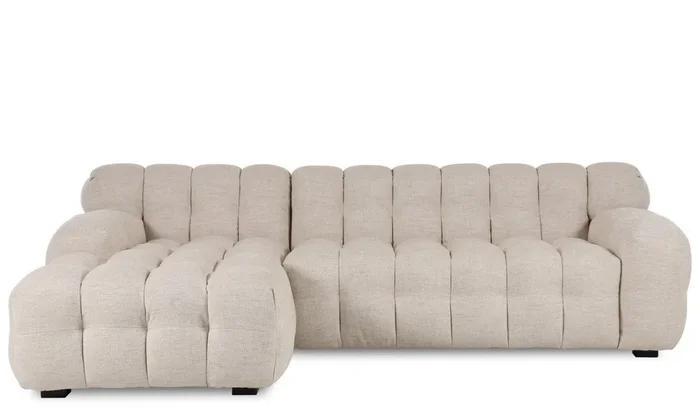 Sofa Poliester 272X168X76 Chaiselounge Beige