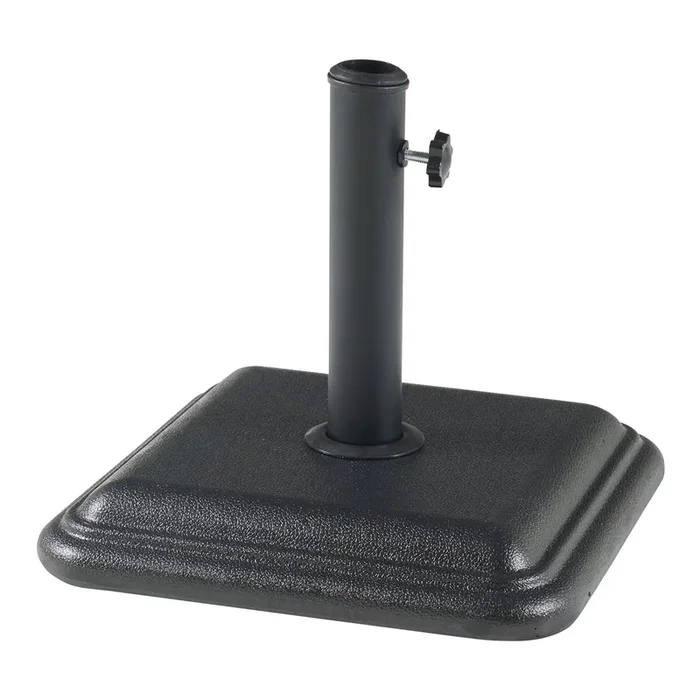 Soporte de sombrilla Biccari 35x35x5,5 cm hormigón – Negro [casa.pro]