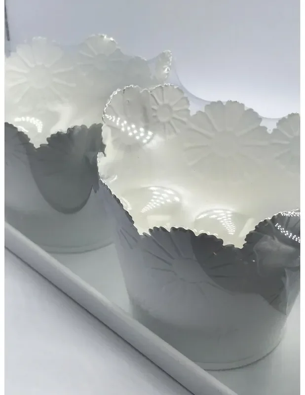 Soporte macetas triple blanco