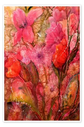 Summer Garden – Irises and Poppies de Sabina von Arx