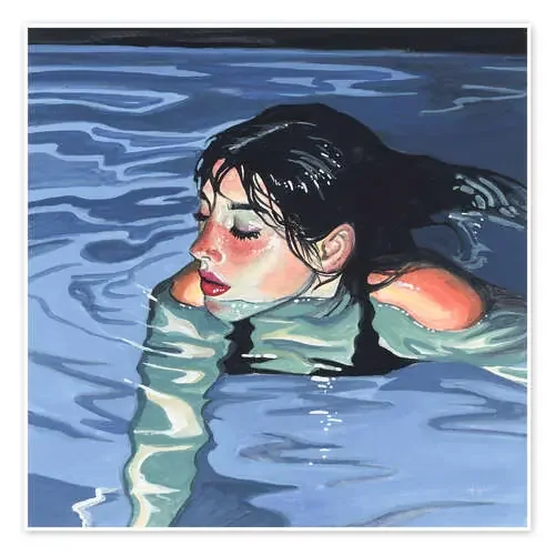 Swimming in Evening Glow de Kate Jarvick Birch Wild Apple Graphics