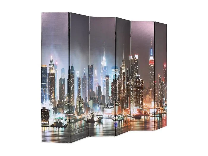 Tabique plegable 228 x 170 cm Nueva York de noche