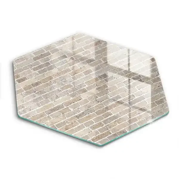 Tabla de cortar de vidrio Pared de ladrillo brillante