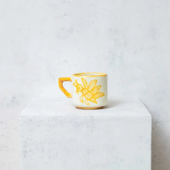 Taza de café Talavera de Guanajuato Vajilla Mix & Match amarillo 220ml