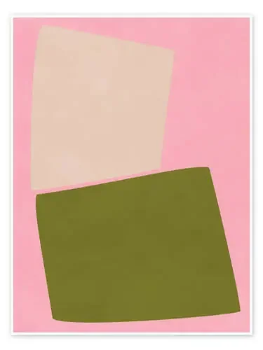 Textured Shapes in Pink and Green de apricot and birch