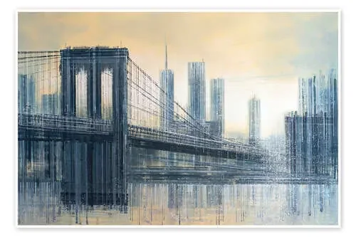 The Brooklyn Bridge As The Sun Sets de Mark Todd LSR Licensing