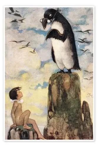 The last of the Gairfowl, from The Water Babies de Jessie Willcox Smith Bridgeman Images