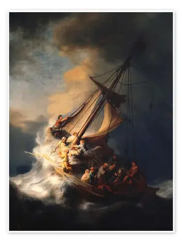 The Storm on the Sea of Galilee, 1633 de Rembrandt van Rijn Nook Vintage Archive