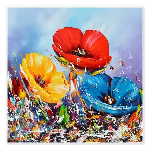 Three Poppies I de Theheartofart Gena