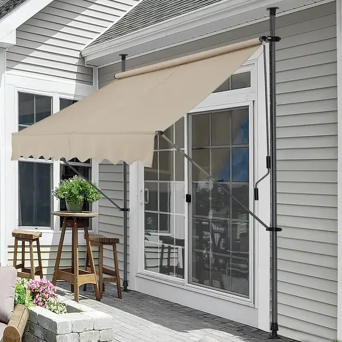 Toldo articulado con armazón Stem enrollable acero/poliéster 300 x 120 x 220-309 cm color arena [pro.tec]