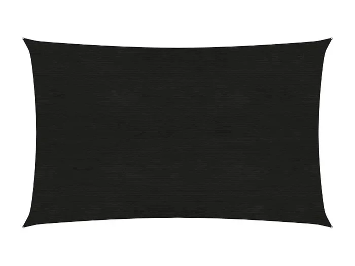 Toldo de vela HDPE negro 160 g/m² 2×4 m ES126620