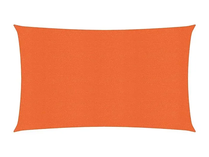 Toldo de vela rectangular HDPE naranja 160 g/m² 4×7 m ES333553