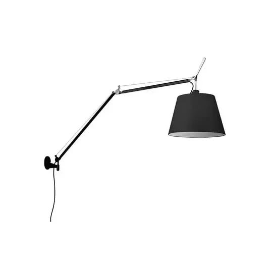 Tolomeo Mega Aplique de Pared con Interruptor Ø320 Negro – Artemide