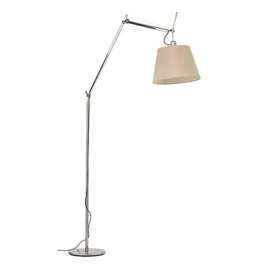 Tolomeo Mega Bulb Lámpara de Pie con Regulador Ø360 Pergamino/Aluminio- Artemid