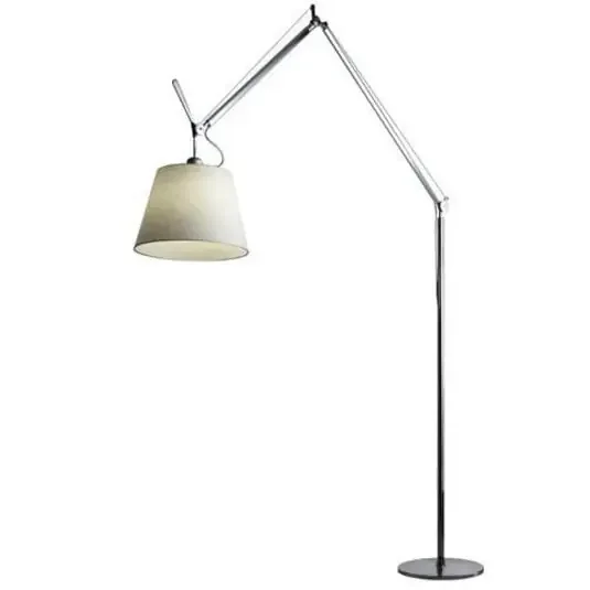 Tolomeo Mega Bulb Lámpara de Pie con Regulador Ø420 Pergamino/Negro – Artemide